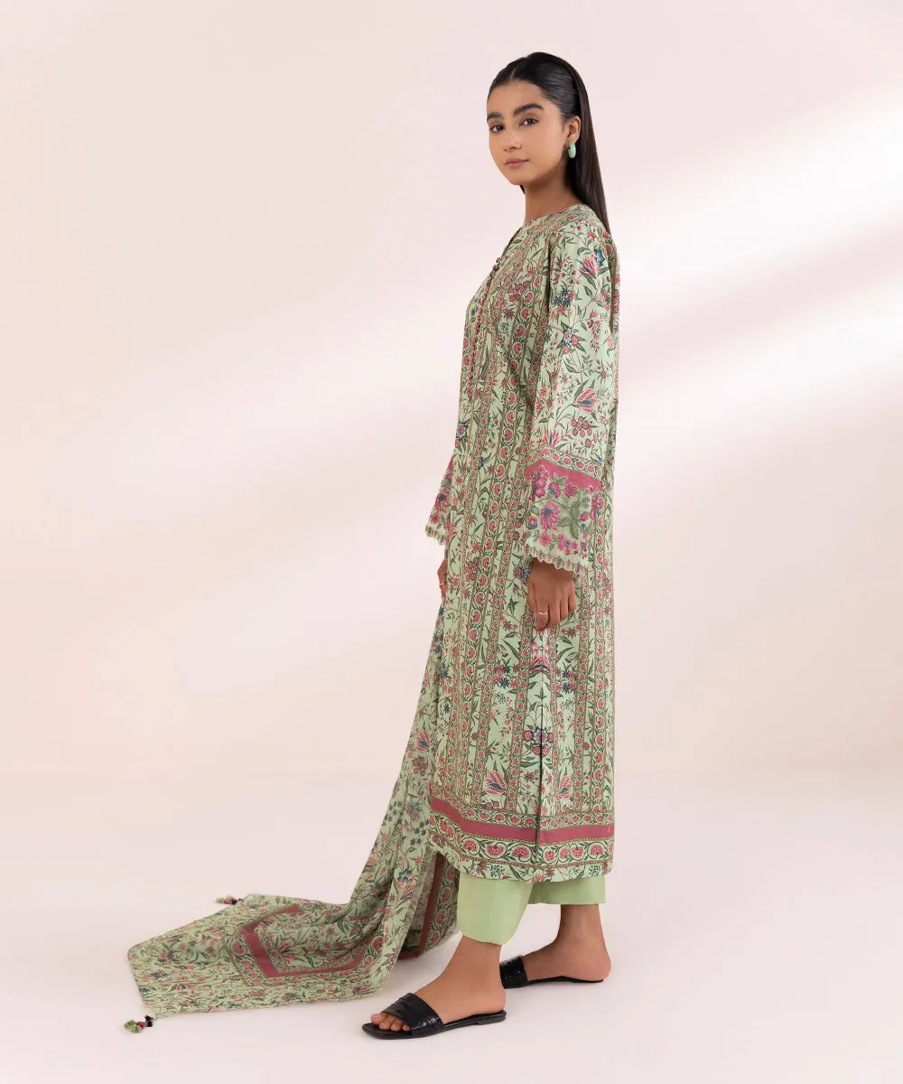 3 Piece - Embroidered Lawn Suit-0U3Pedy24V45
