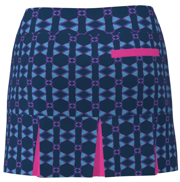 AB SPORT Women's Martini Print Back Pleat Golf Skirt - MART4KSHP2