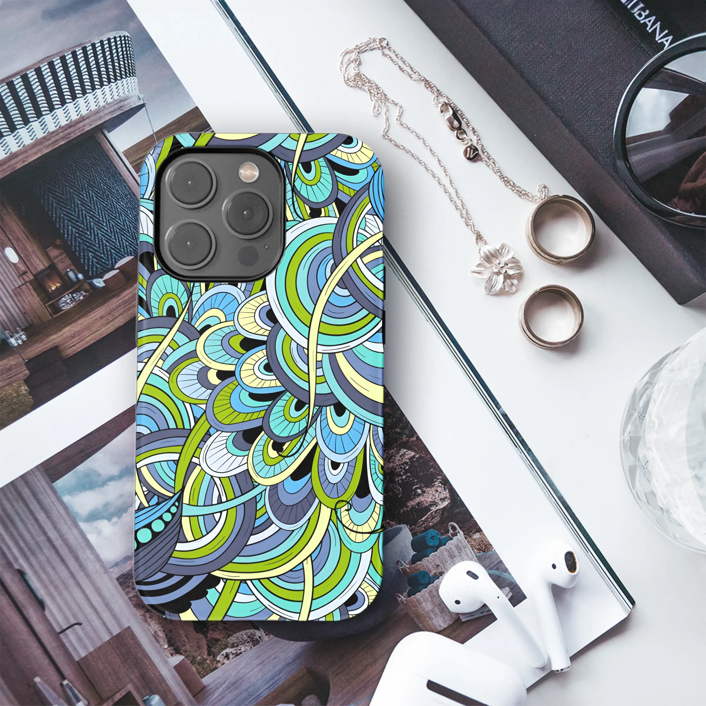 Abstract Ornamental Phone Case iPhone Samsung Cover Pixel 3816