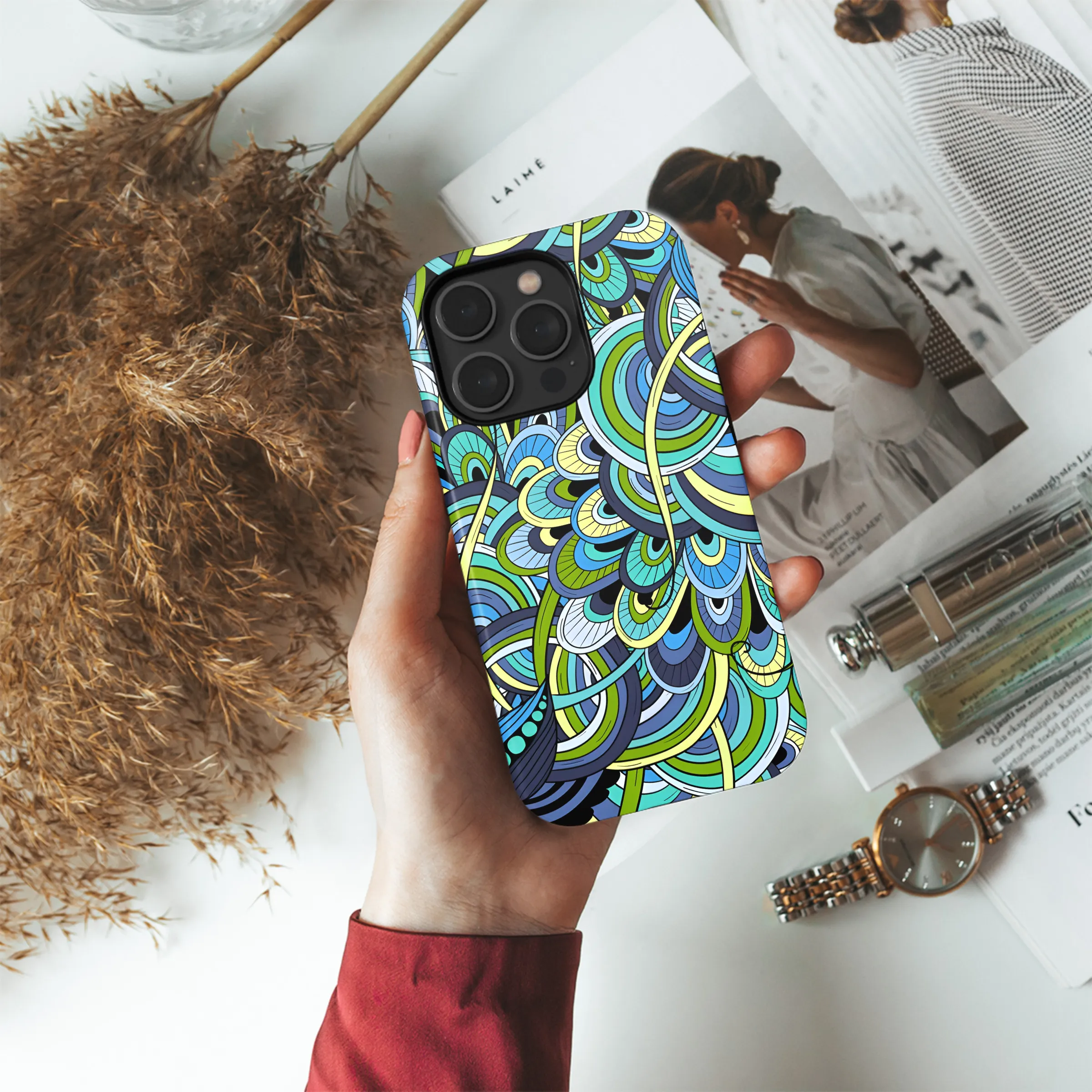 Abstract Ornamental Phone Case iPhone Samsung Cover Pixel 3816