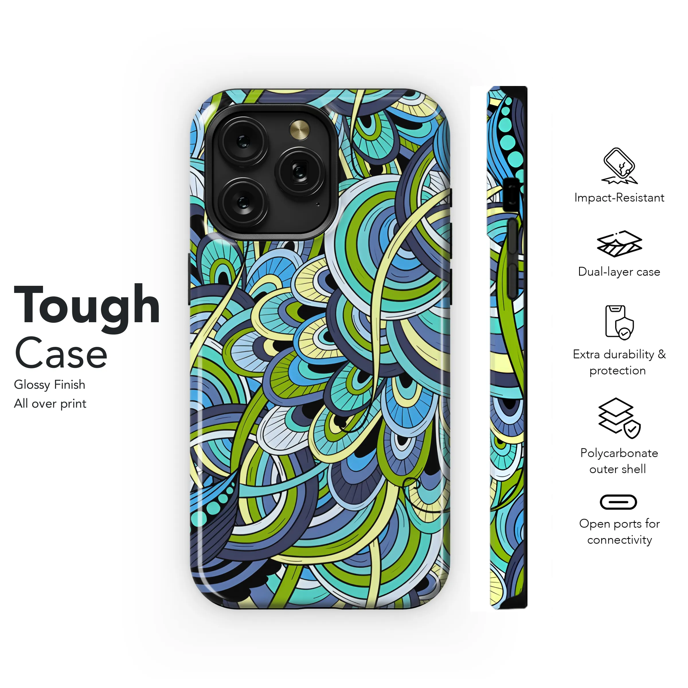 Abstract Ornamental Phone Case iPhone Samsung Cover Pixel 3816