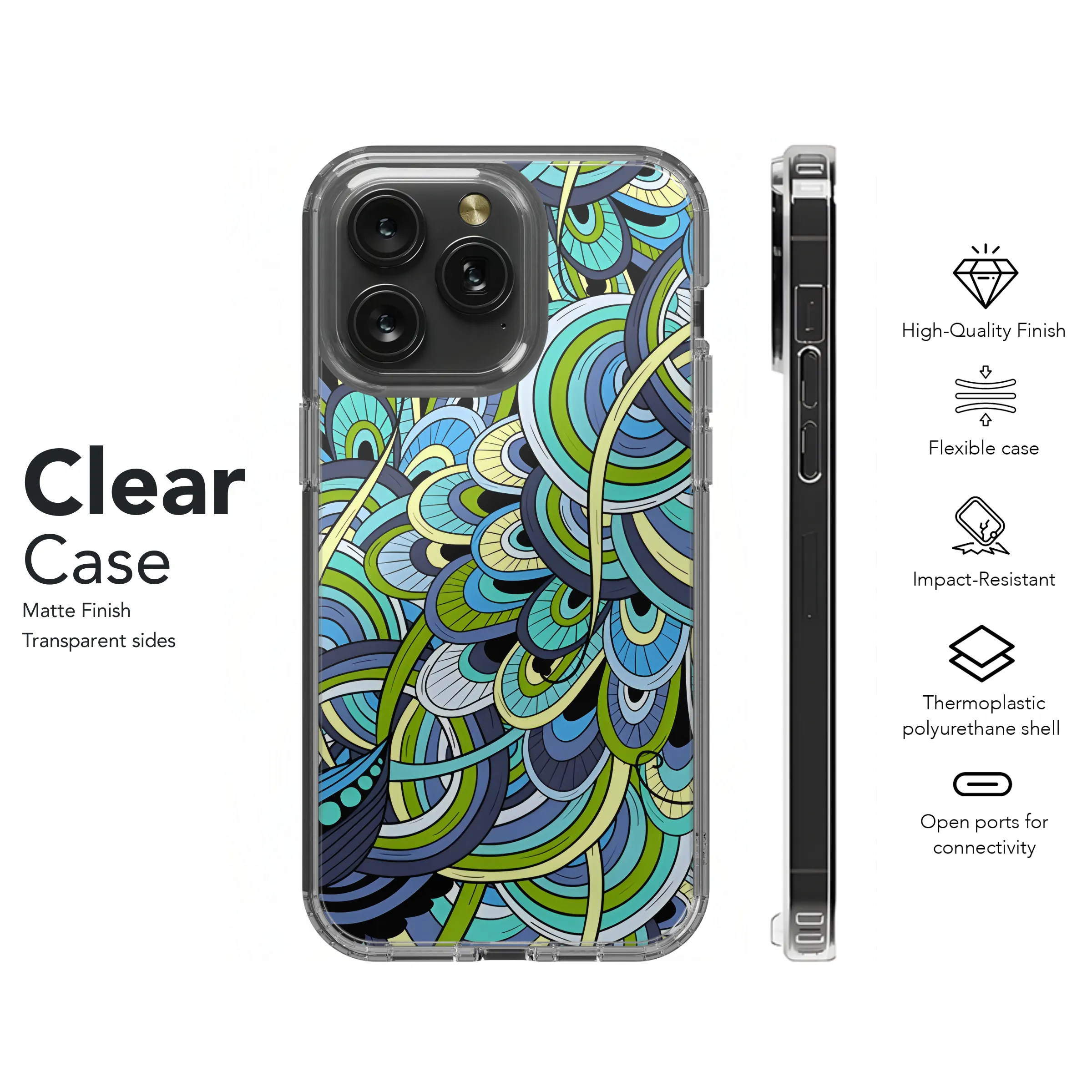 Abstract Ornamental Phone Case iPhone Samsung Cover Pixel 3816