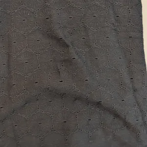 Black Traditional Hand Dyed Cotton Embroidered Fabric