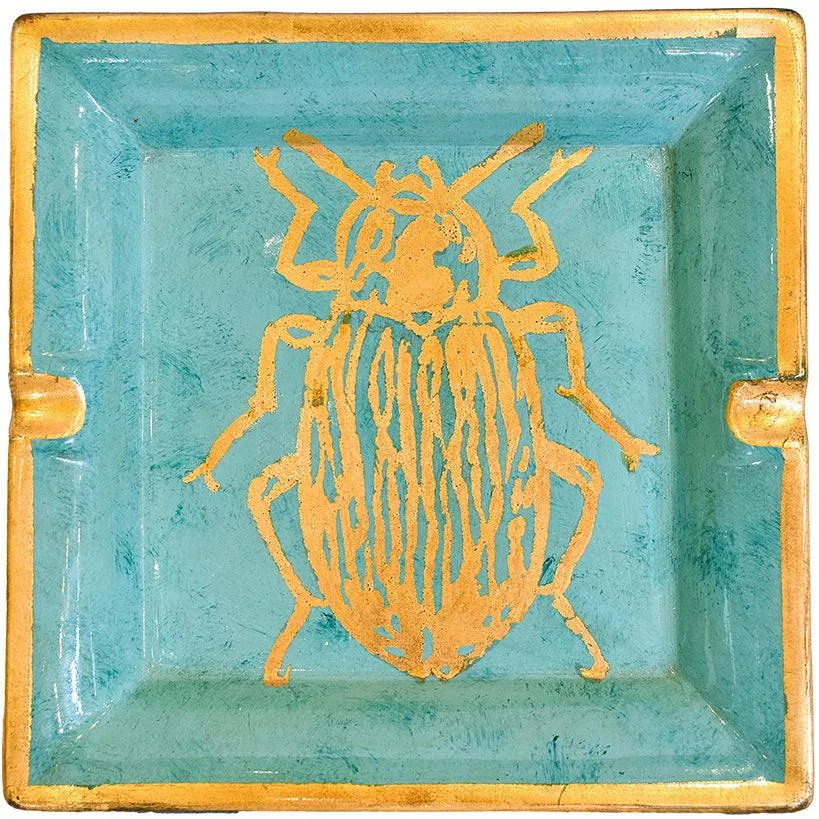 Blue Gold Ashtray