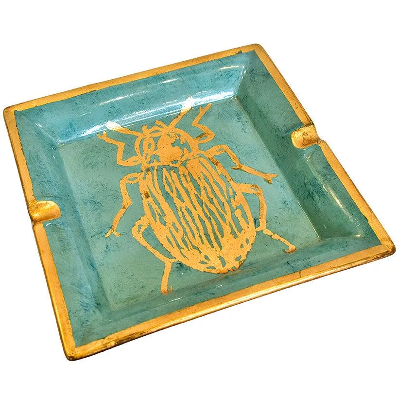 Blue Gold Ashtray