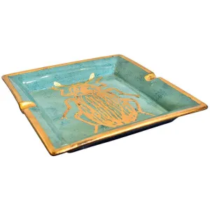 Blue Gold Ashtray