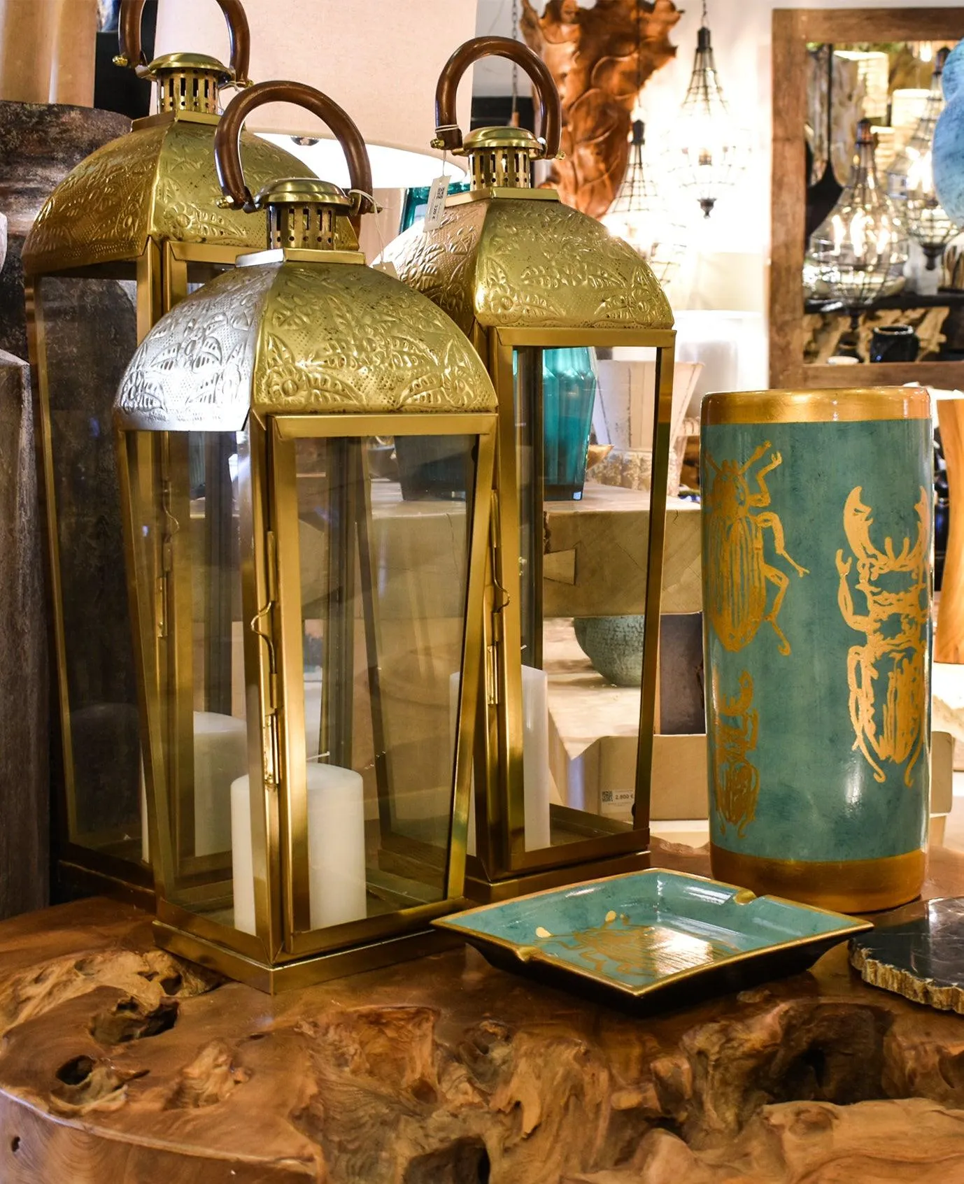 Blue Gold Ashtray