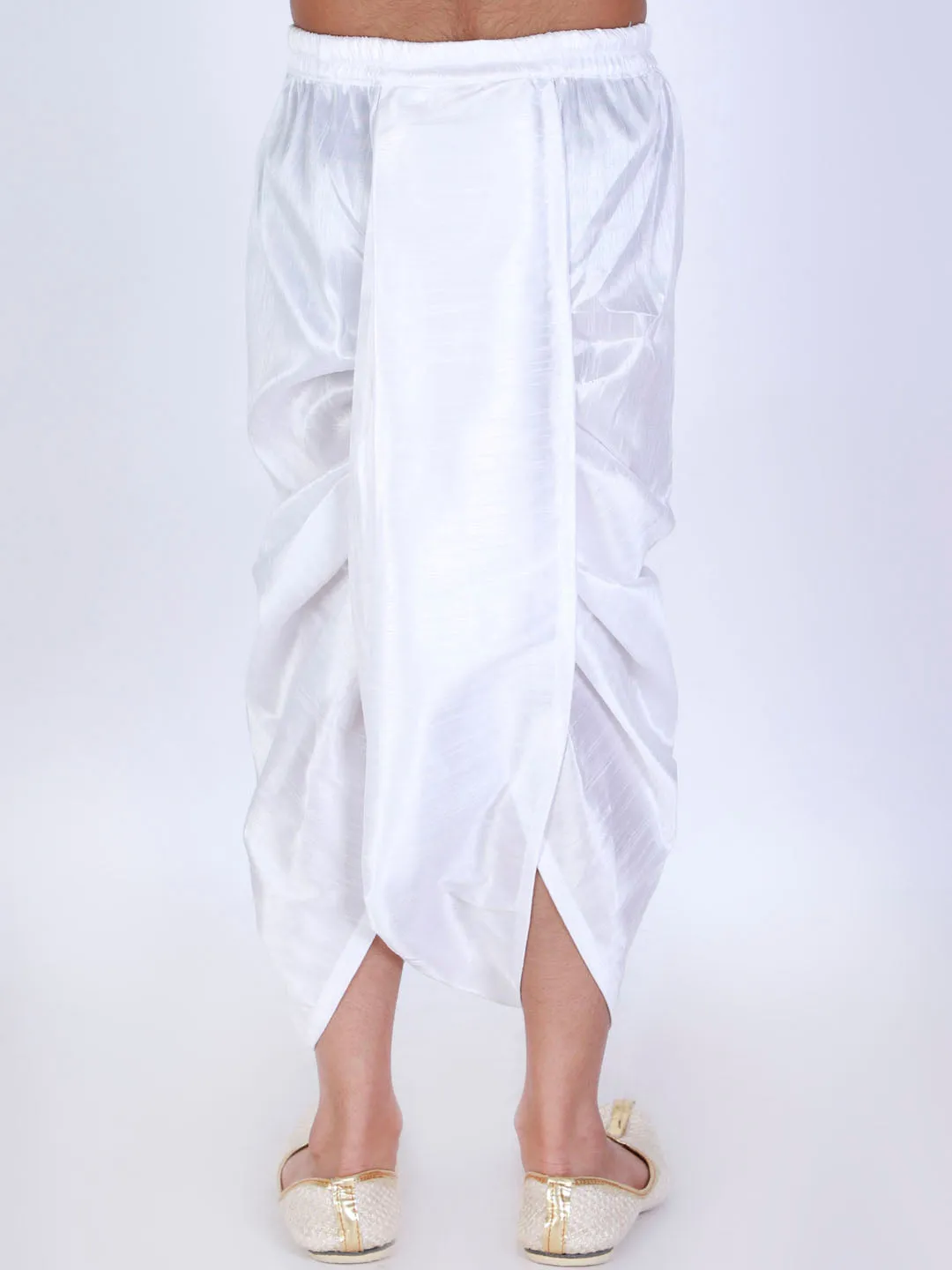 Boy's White Traditional Dhoti - Vastramay Boys