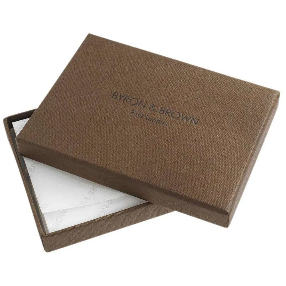 Byron and Brown Classic Slim Leather Frame 6 x 4 - Brown