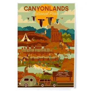 Canyonlands National Park, Utah, Geometric National Park Series, Art & Giclee Prints