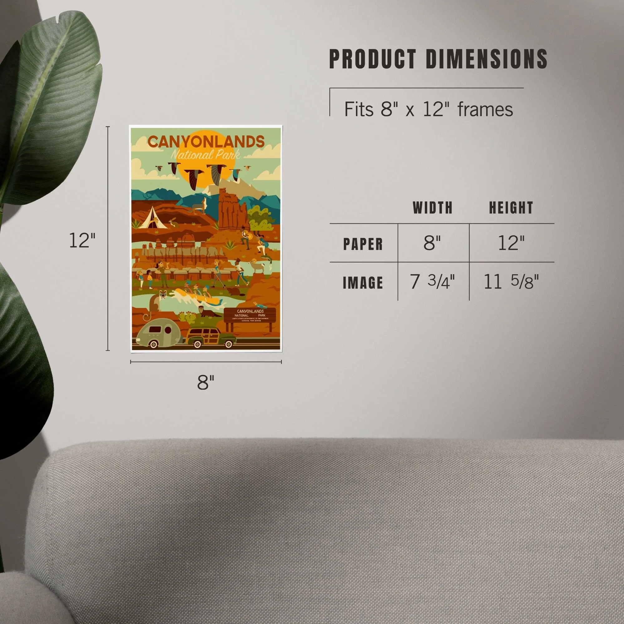 Canyonlands National Park, Utah, Geometric National Park Series, Art & Giclee Prints