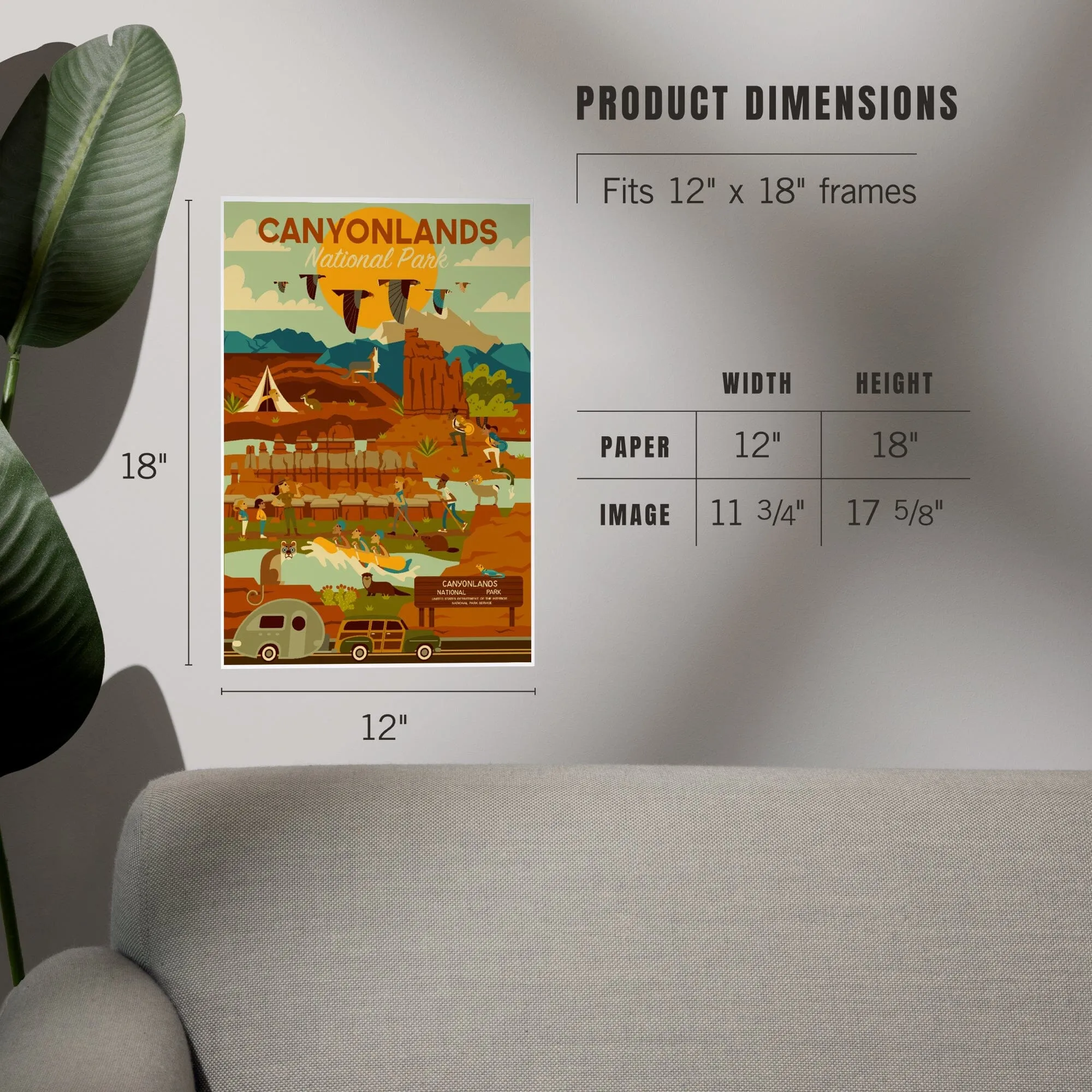 Canyonlands National Park, Utah, Geometric National Park Series, Art & Giclee Prints