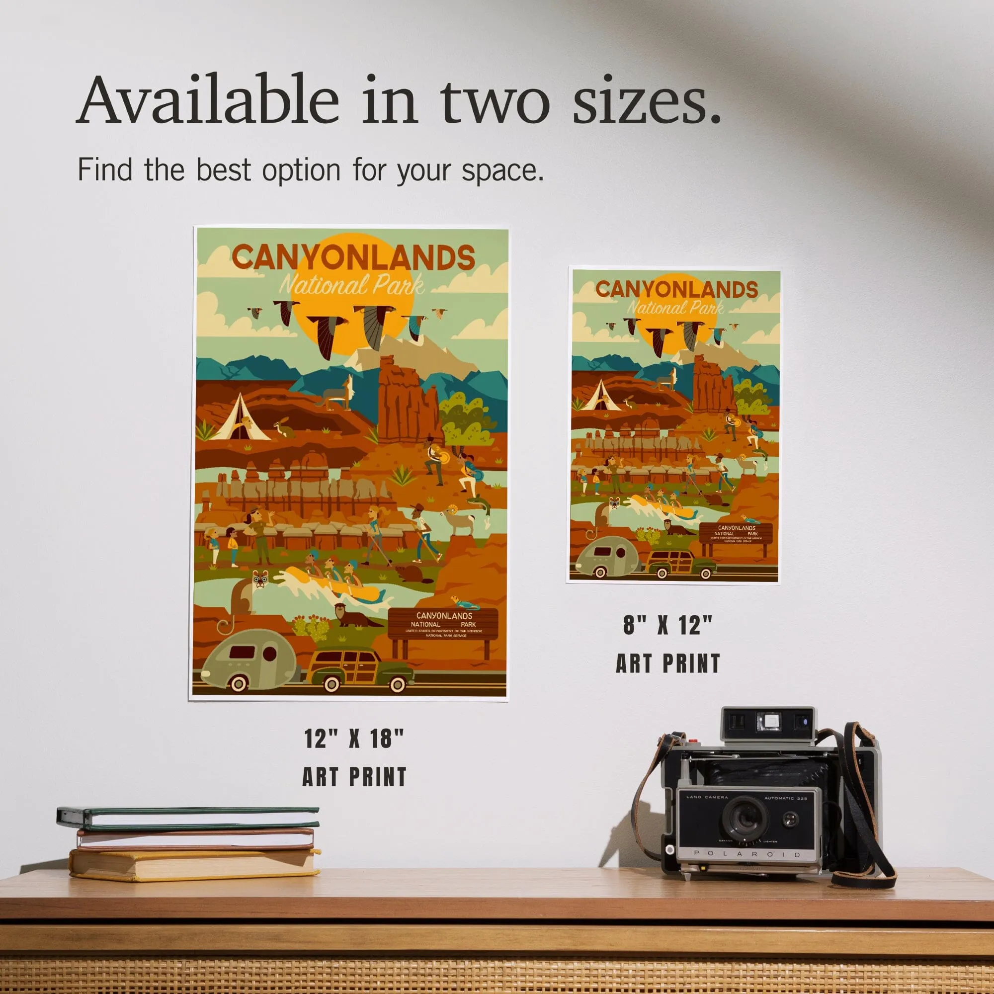 Canyonlands National Park, Utah, Geometric National Park Series, Art & Giclee Prints