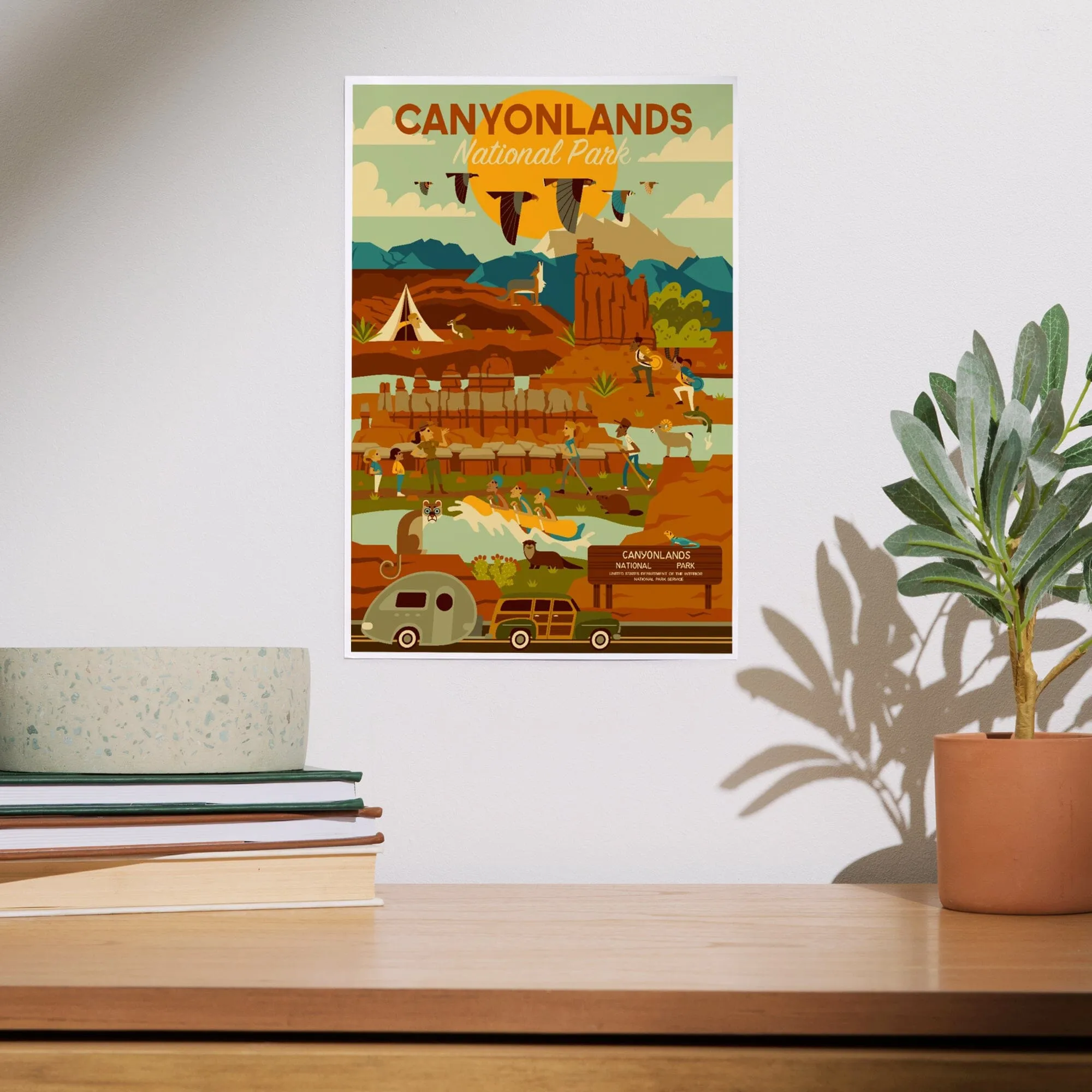 Canyonlands National Park, Utah, Geometric National Park Series, Art & Giclee Prints