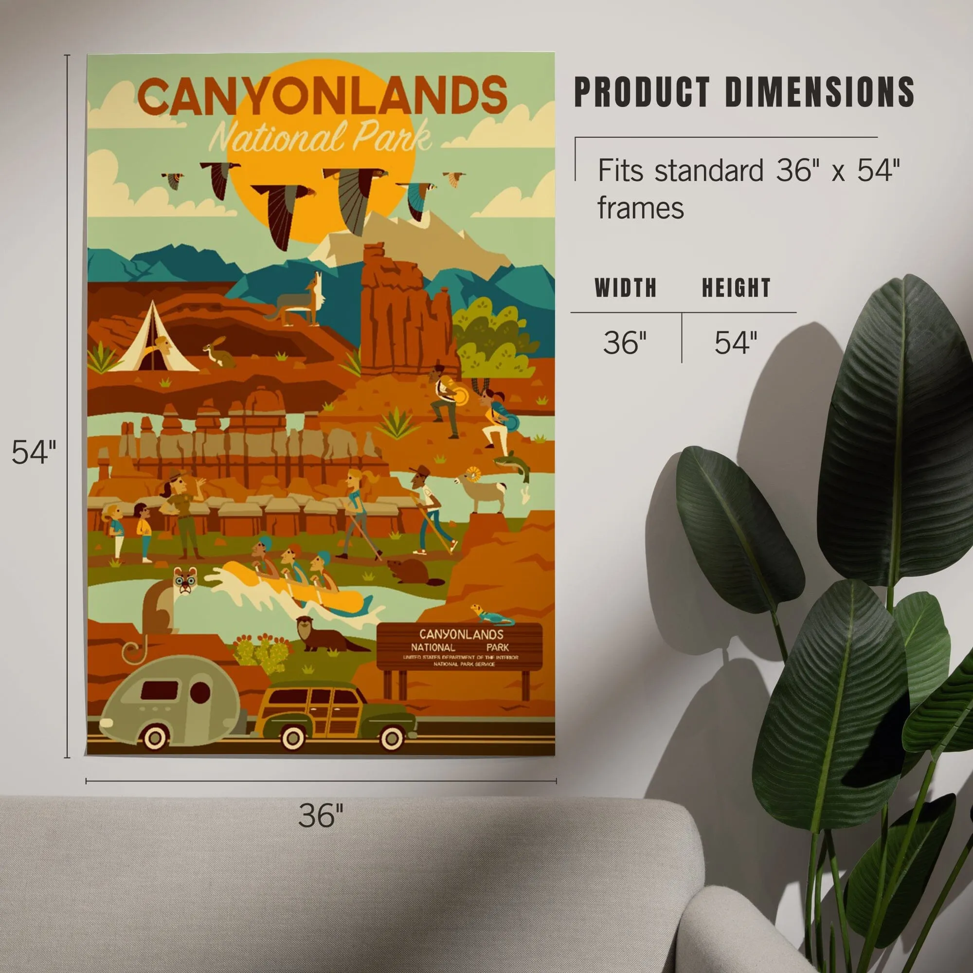Canyonlands National Park, Utah, Geometric National Park Series, Art & Giclee Prints