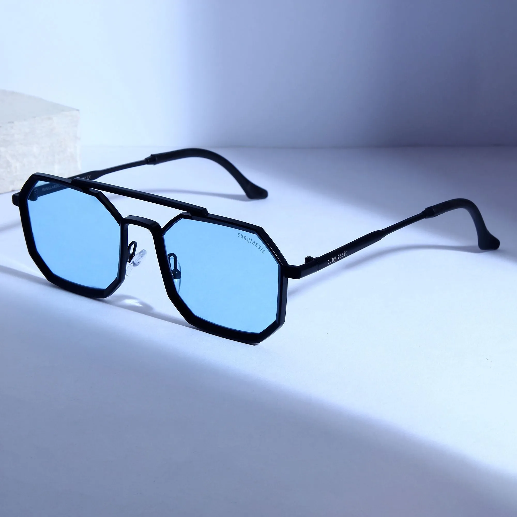 Commando Black Blue Edition Octagon Sunglasses