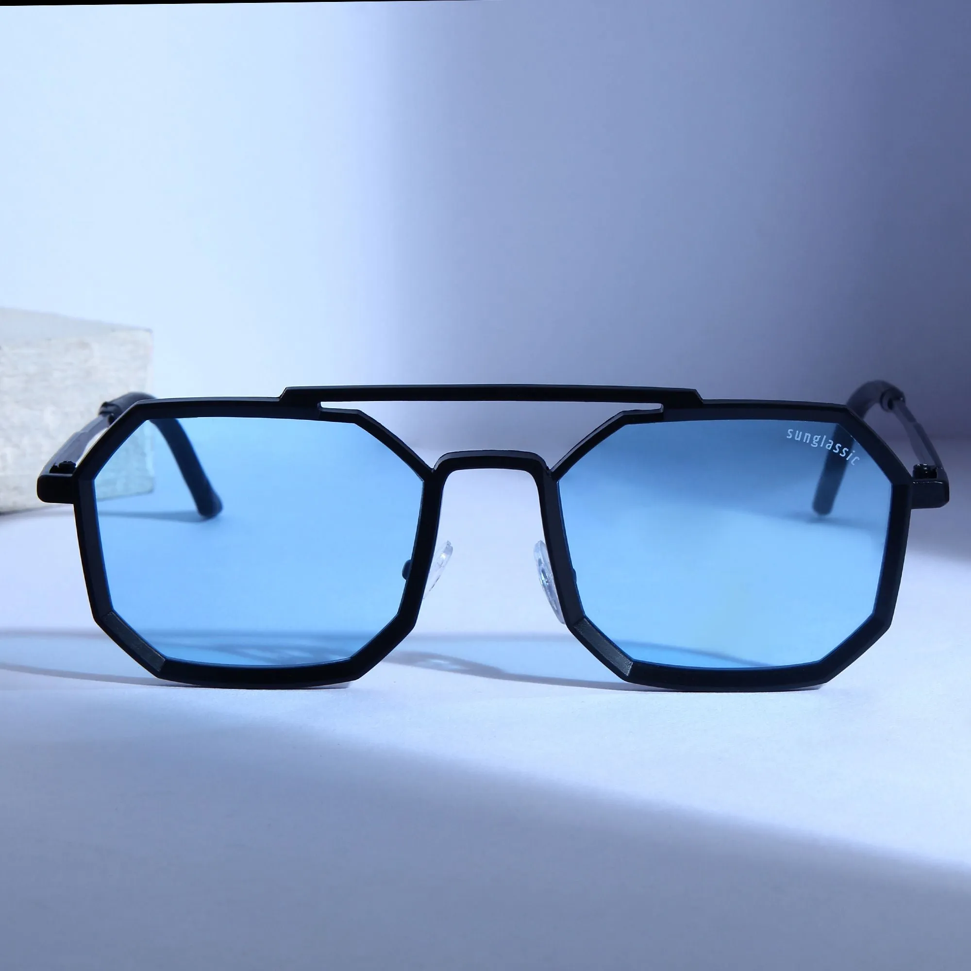 Commando Black Blue Edition Octagon Sunglasses