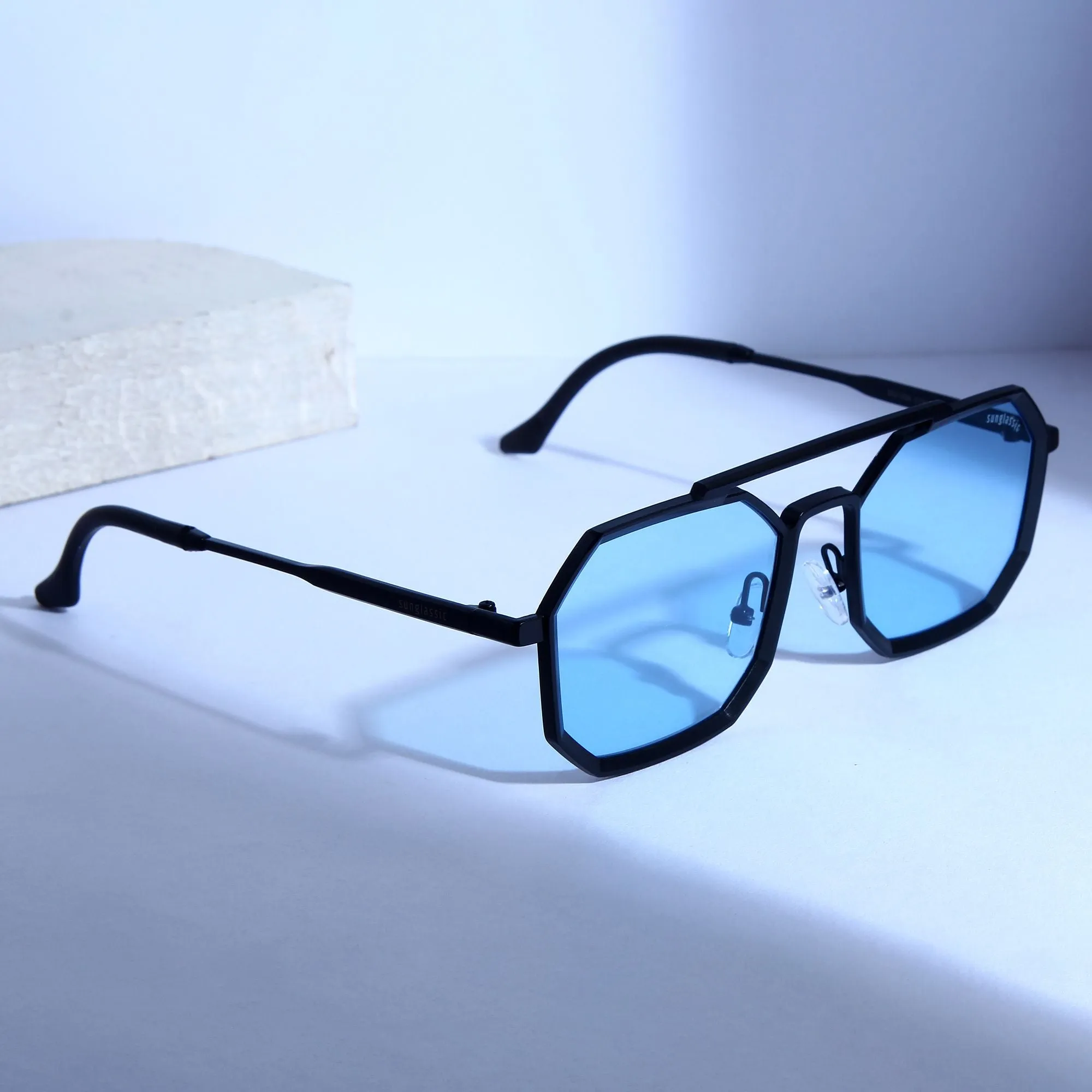 Commando Black Blue Edition Octagon Sunglasses