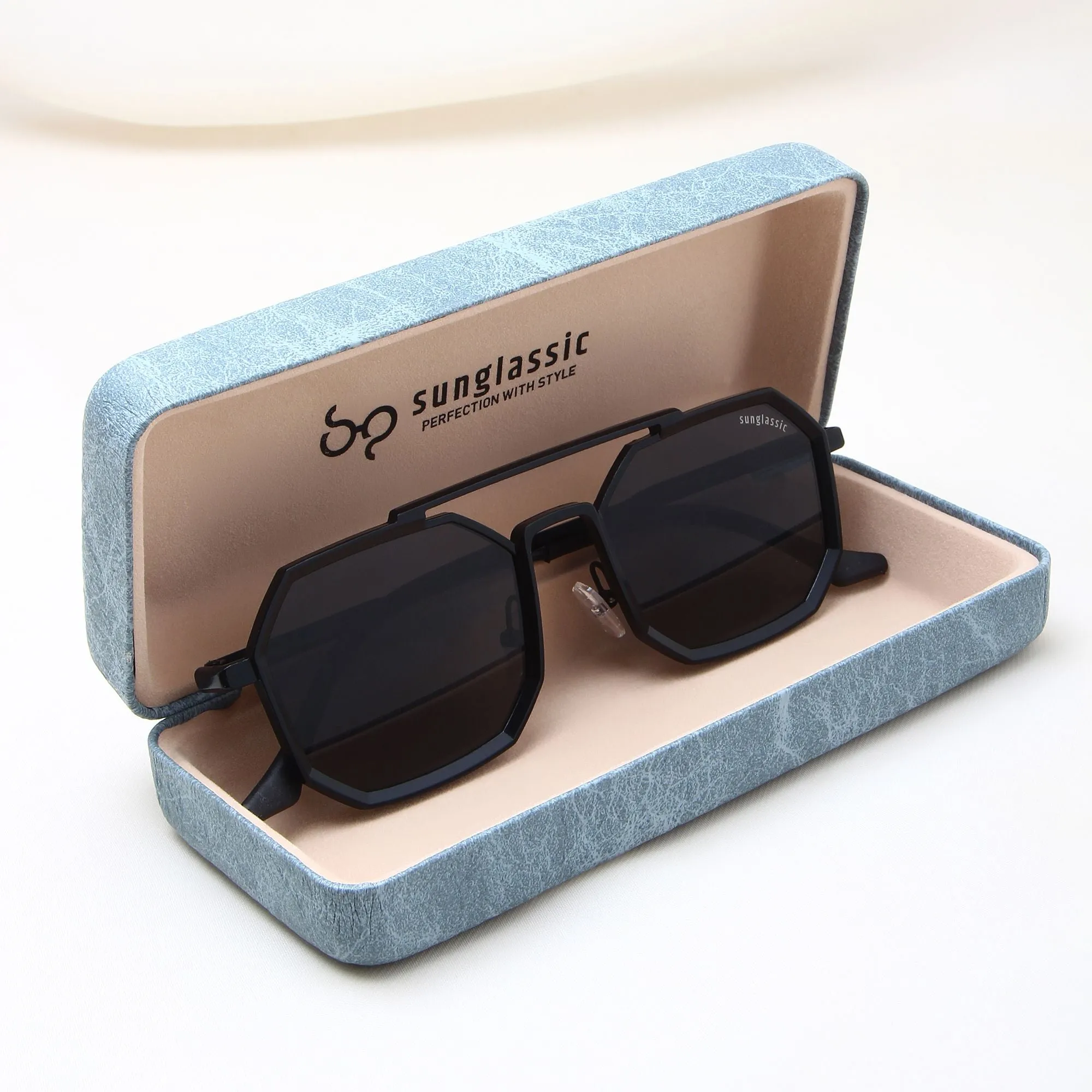 Commando Full Black Edition Octagon Sunglasses