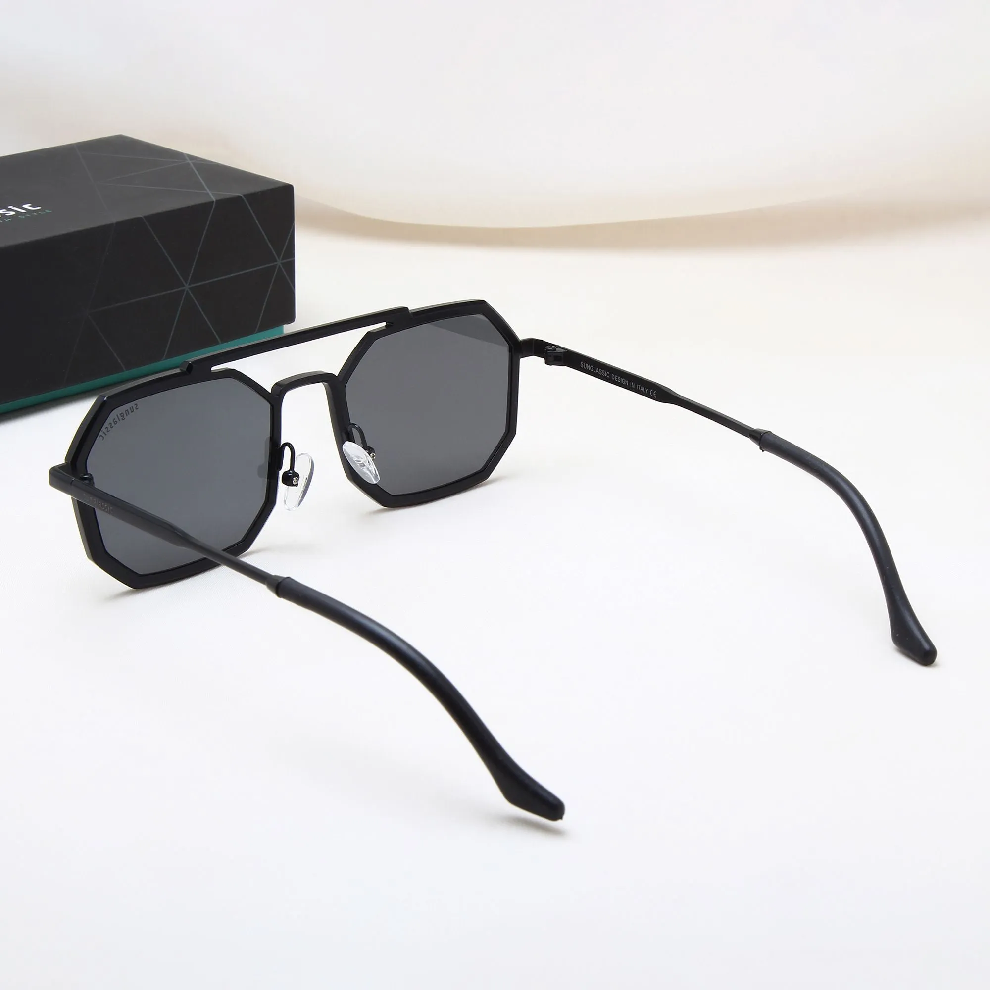 Commando Full Black Edition Octagon Sunglasses