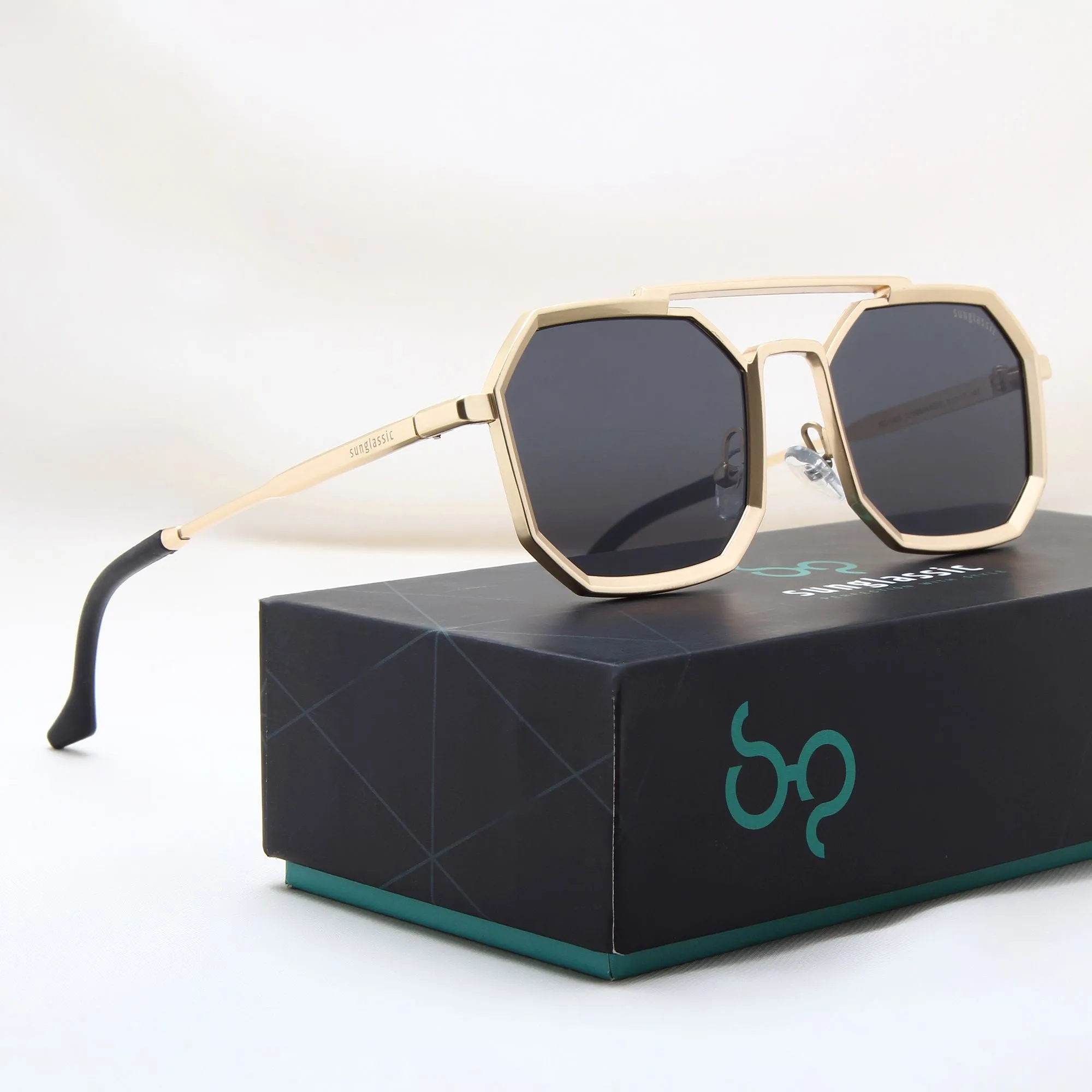 Commando Gold Black Edition Octagon Sunglasses
