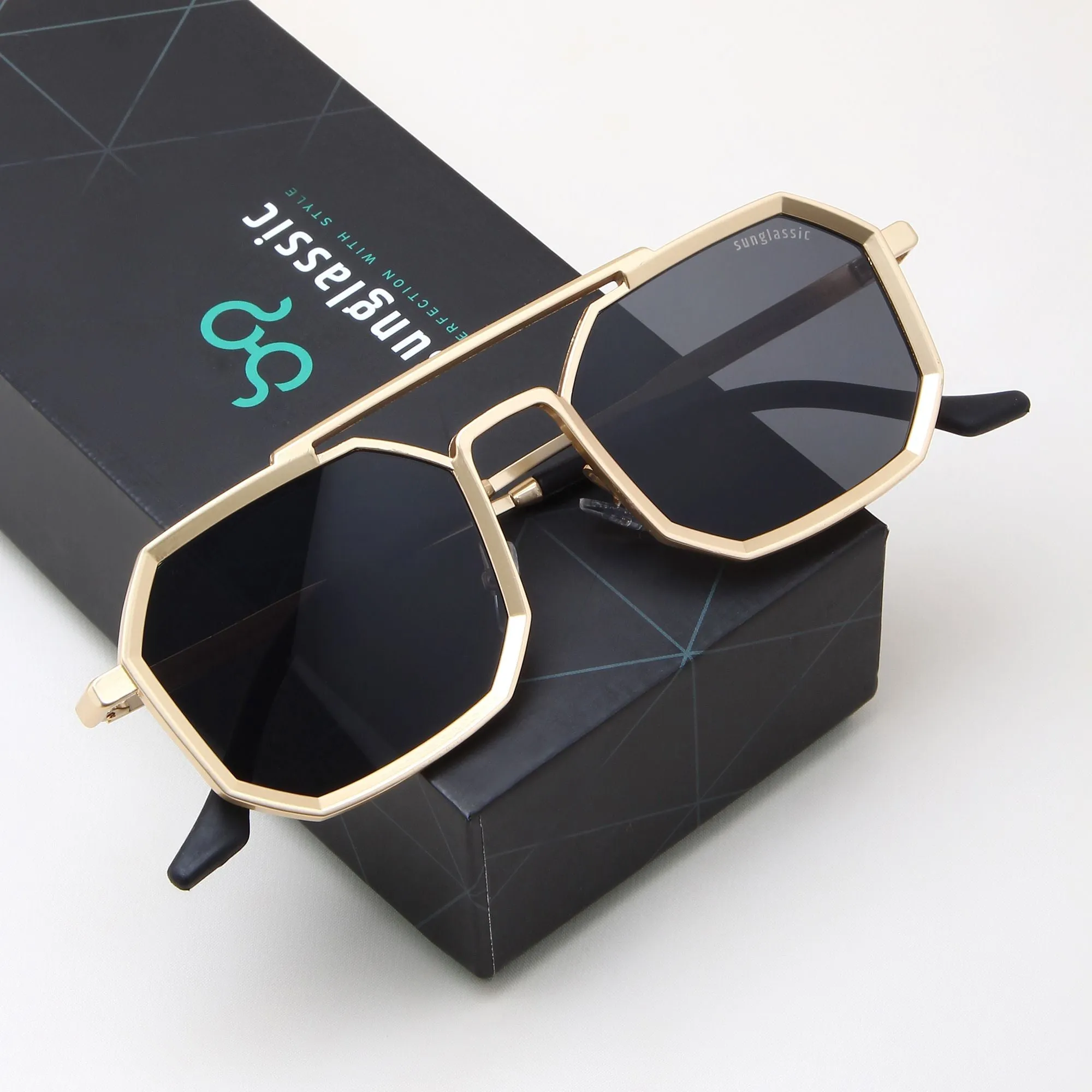 Commando Gold Black Edition Octagon Sunglasses