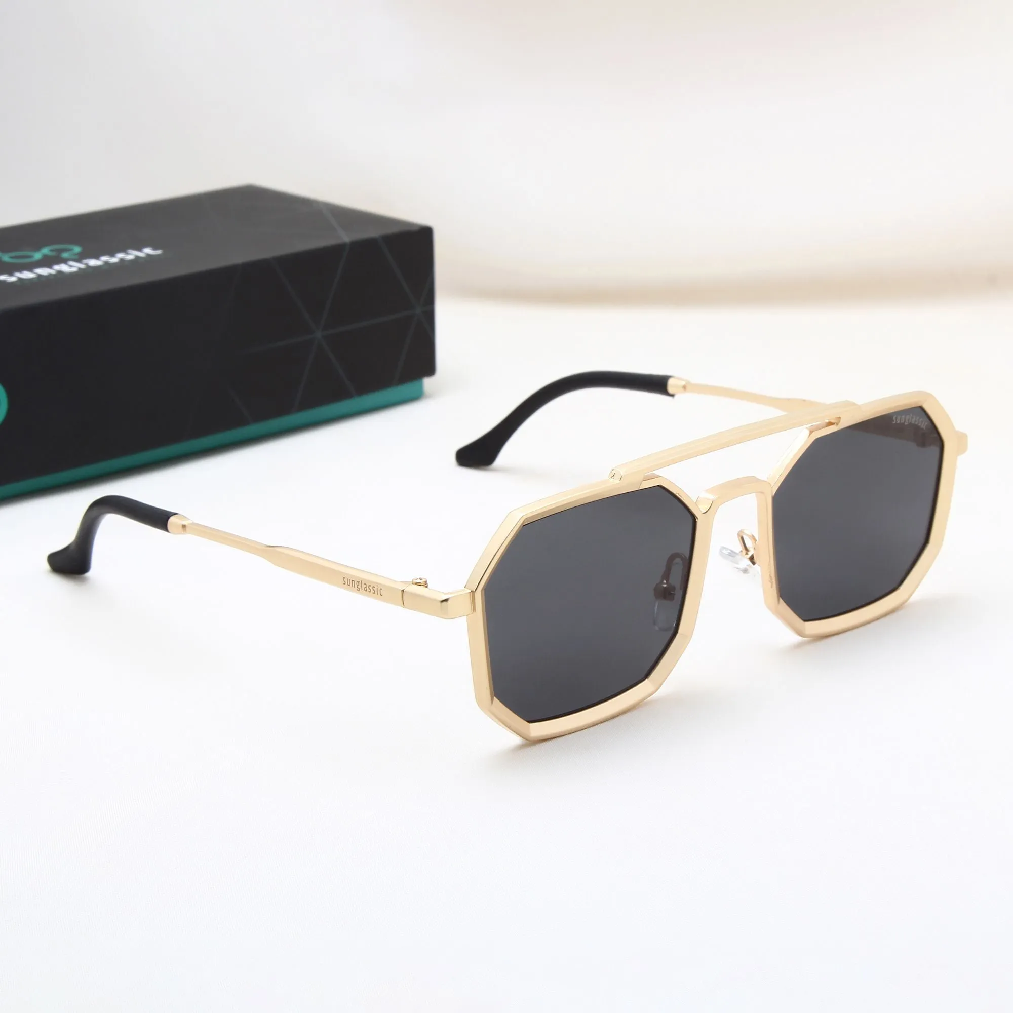 Commando Gold Black Edition Octagon Sunglasses