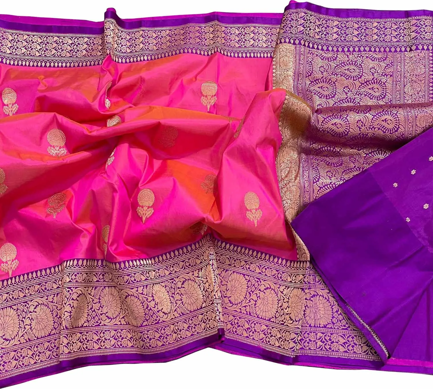 Elegant Pink Banarasi Katan Silk Saree: A Timeless Classic