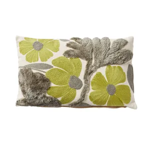 Embroidered Green Gambler Cushion 30x50Cm