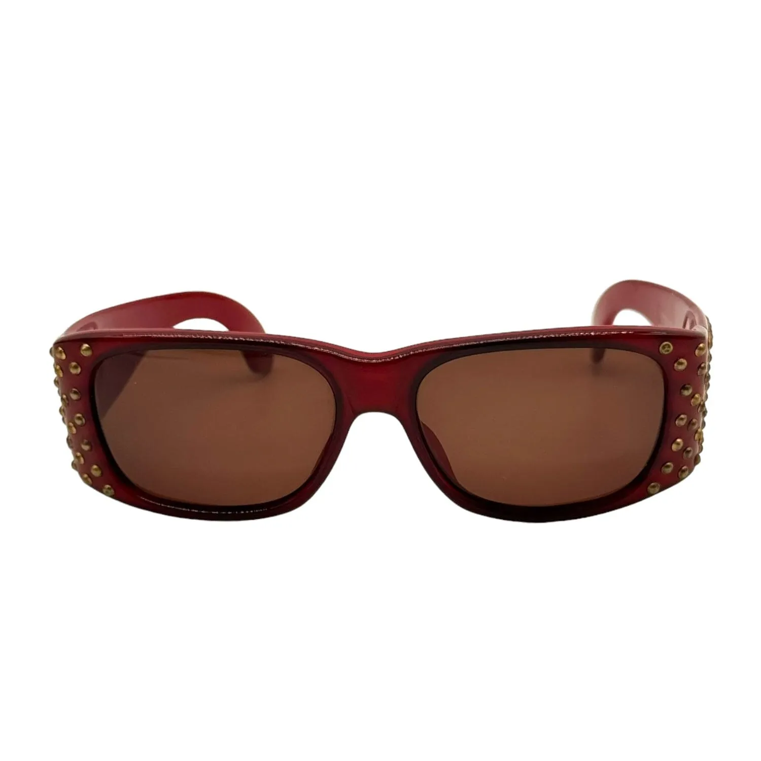 EMMANUEL KHANH Vintage Studded Sunglasses - Red