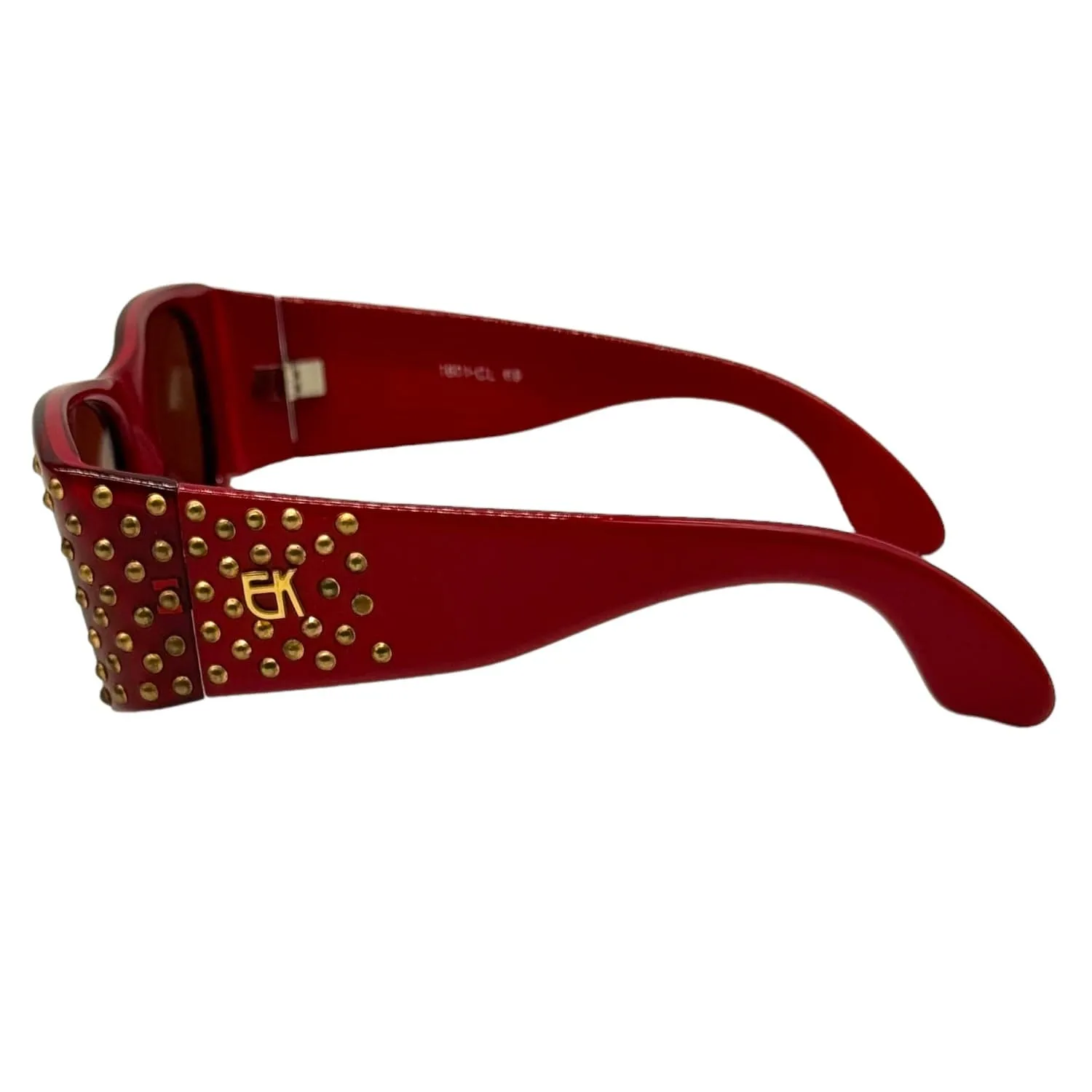 EMMANUEL KHANH Vintage Studded Sunglasses - Red