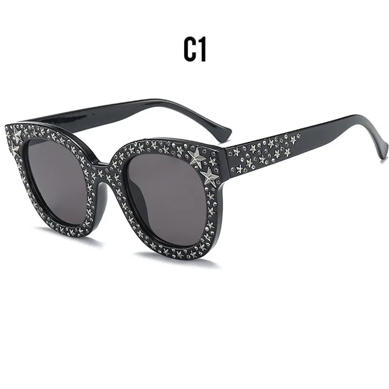 Faith Star Studded Cat Eye Sunglasses - 7 Colors