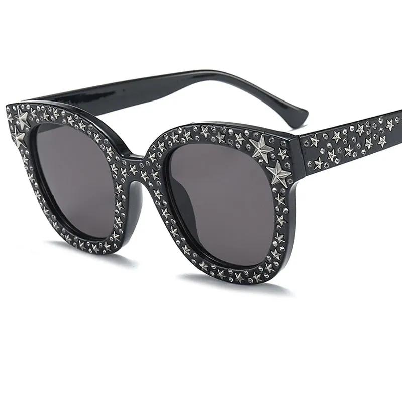 Faith Star Studded Cat Eye Sunglasses - 7 Colors