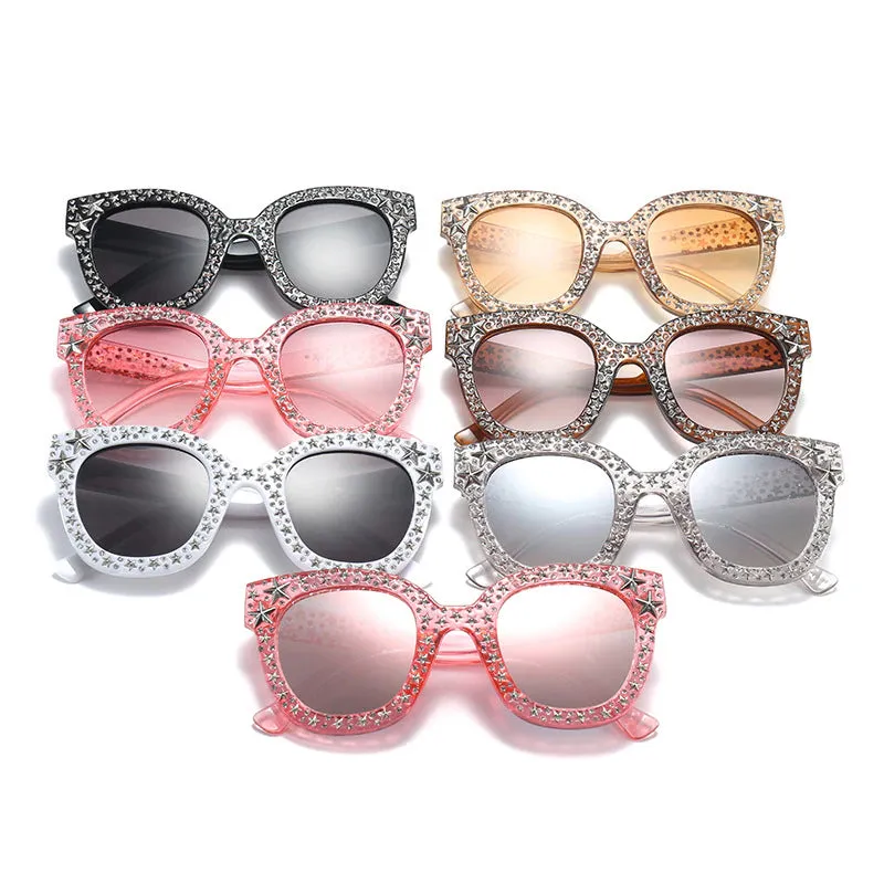Faith Star Studded Cat Eye Sunglasses - 7 Colors