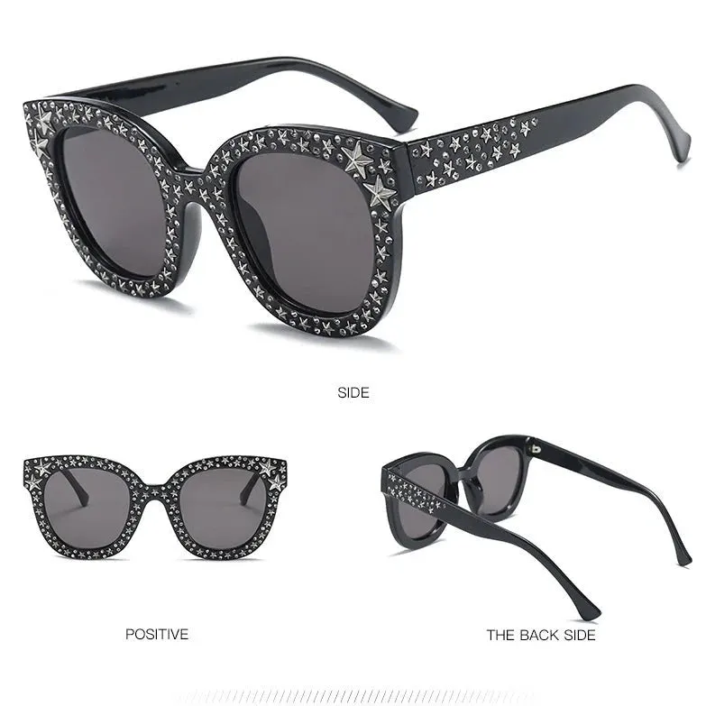 Faith Star Studded Cat Eye Sunglasses - 7 Colors