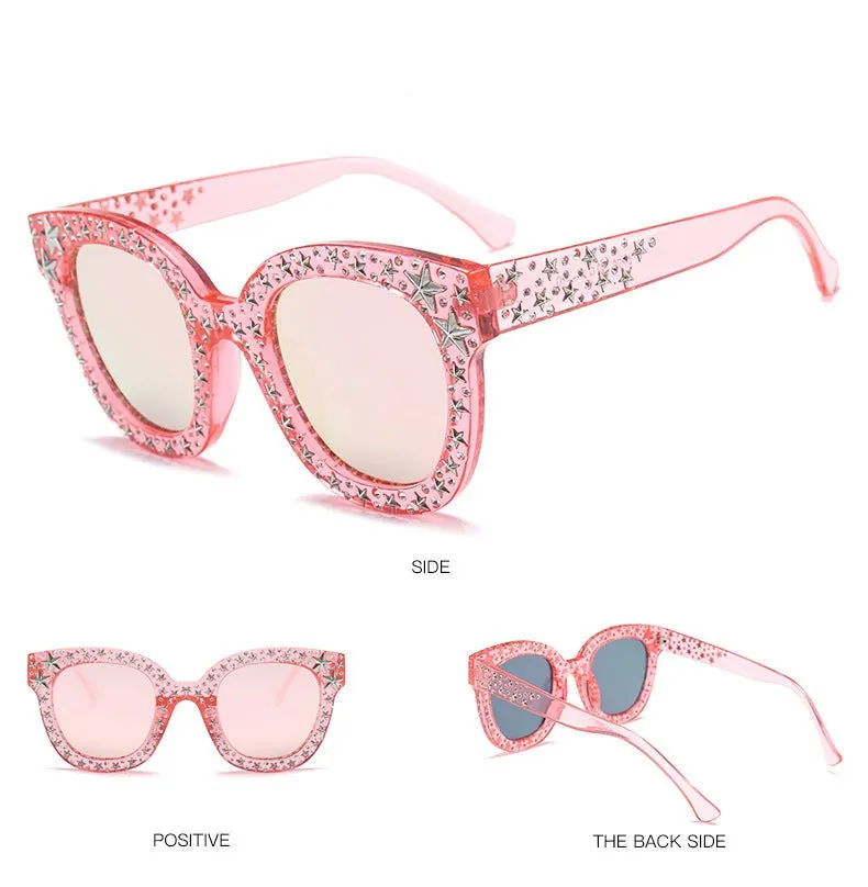 Faith Star Studded Cat Eye Sunglasses - 7 Colors