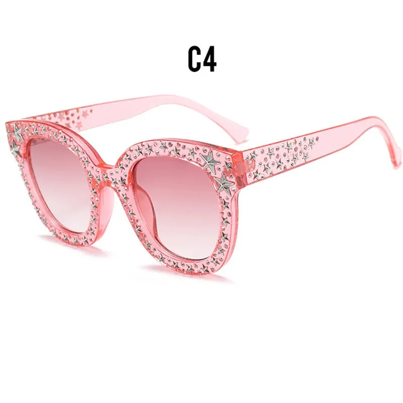 Faith Star Studded Cat Eye Sunglasses - 7 Colors