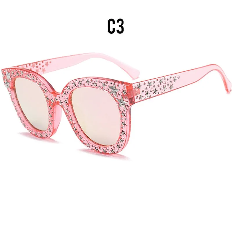 Faith Star Studded Cat Eye Sunglasses - 7 Colors