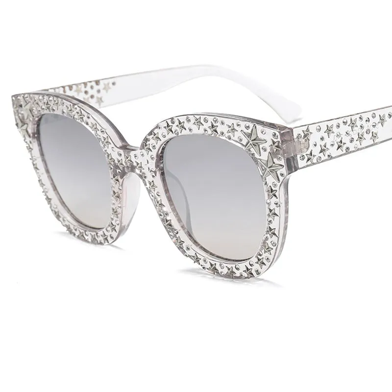 Faith Star Studded Cat Eye Sunglasses - 7 Colors