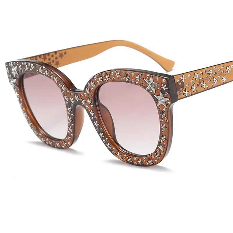 Faith Star Studded Cat Eye Sunglasses - 7 Colors
