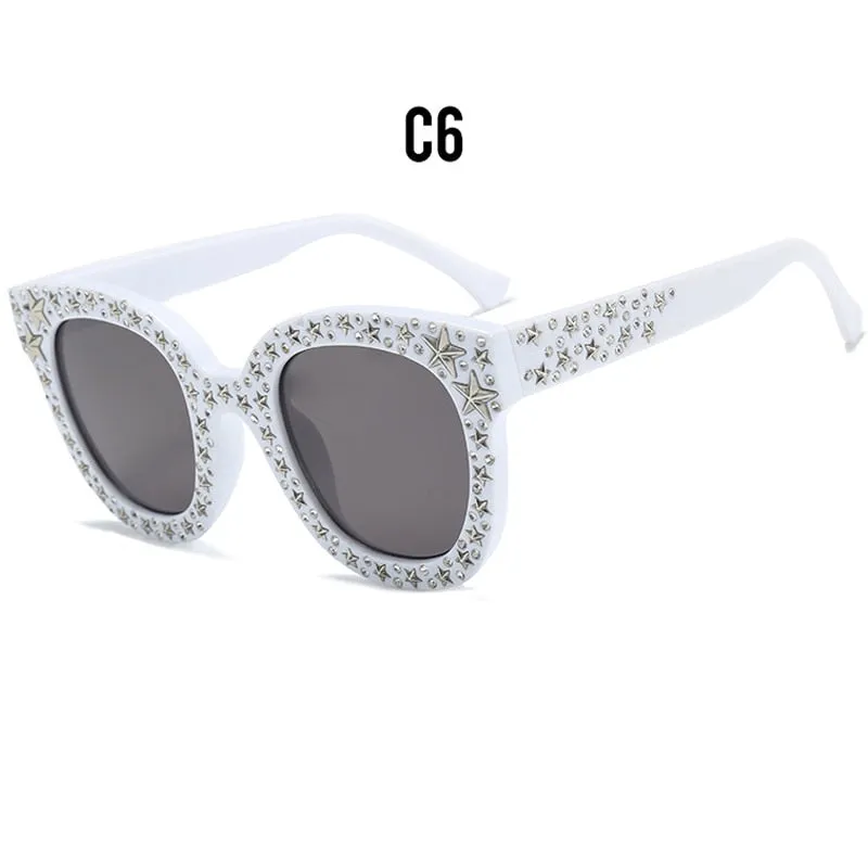 Faith Star Studded Cat Eye Sunglasses - 7 Colors