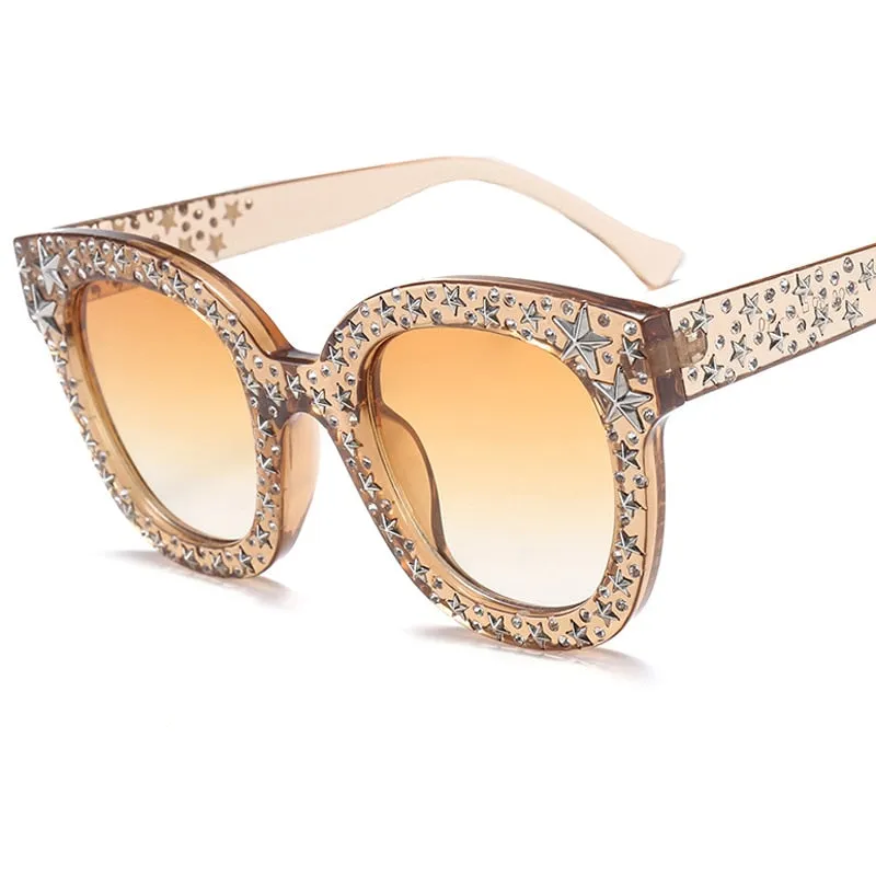 Faith Star Studded Cat Eye Sunglasses - 7 Colors