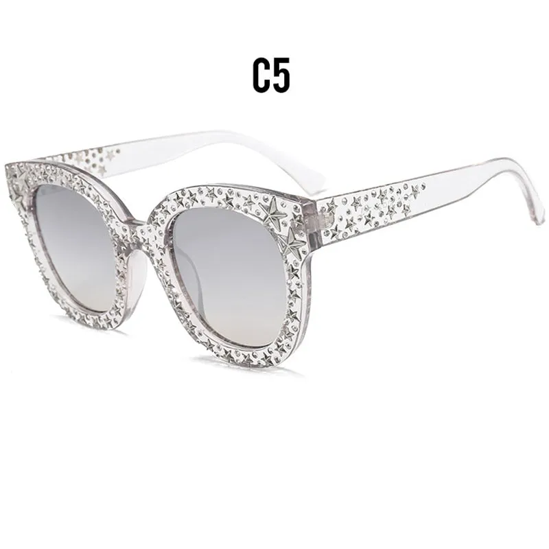 Faith Star Studded Cat Eye Sunglasses - 7 Colors