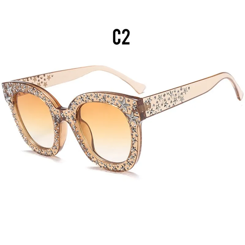 Faith Star Studded Cat Eye Sunglasses - 7 Colors