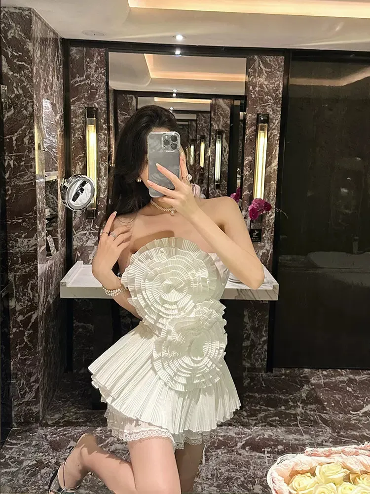 Fiery Ruffle Romance Dress