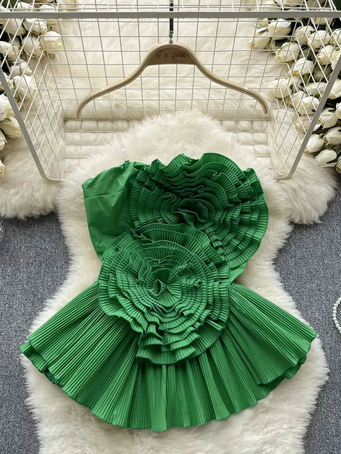 Fiery Ruffle Romance Dress
