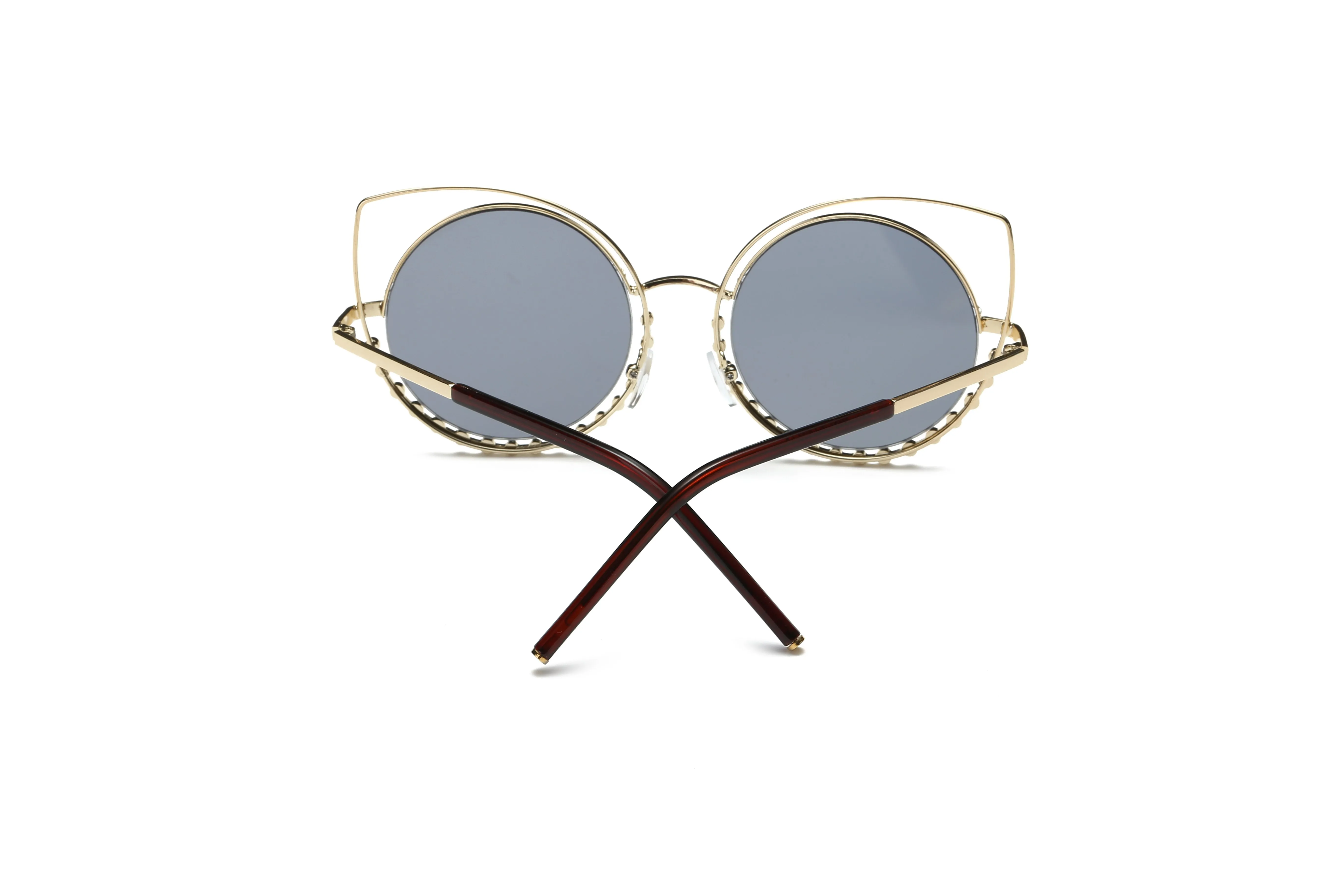 HOLLAND | A21 - Designer Pearl-Studded Cut-Out Cat Eye Princess Sunglasses