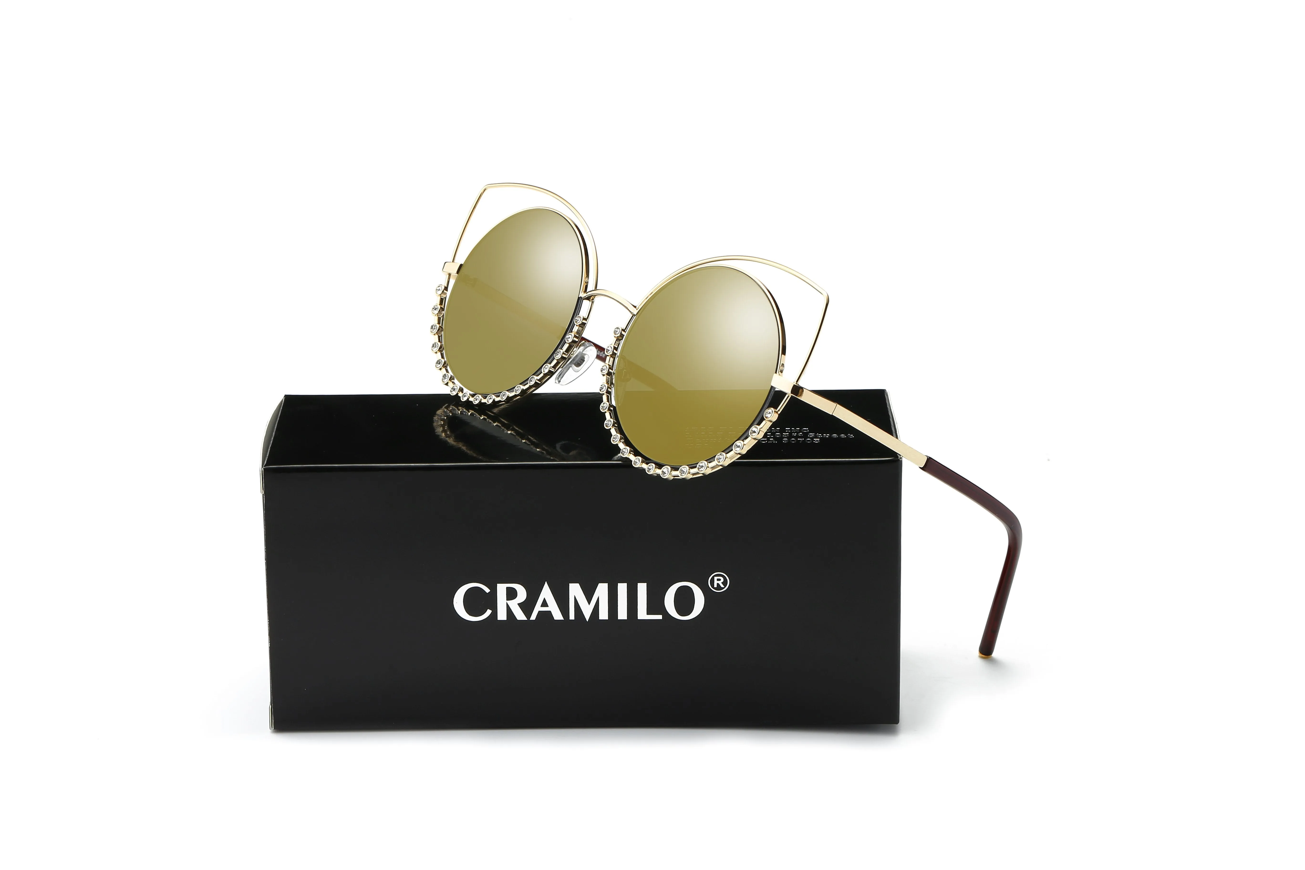 HOLLAND | A21 - Designer Pearl-Studded Cut-Out Cat Eye Princess Sunglasses