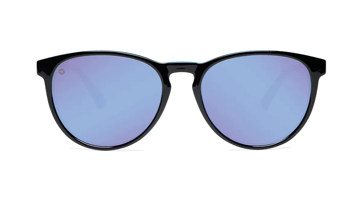 Knockaround 1 A.M. Snack Mai Tais Glossy Black Frame - Snow Opal Lens - Polarized Sunglasses