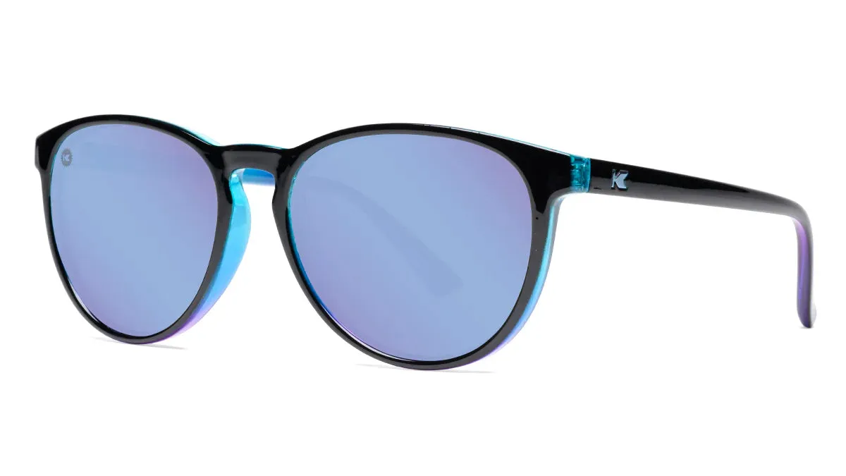 Knockaround 1 A.M. Snack Mai Tais Glossy Black Frame - Snow Opal Lens - Polarized Sunglasses